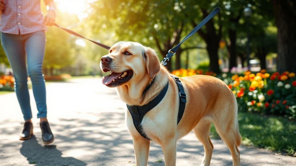 Best practices for walking large dogs safely