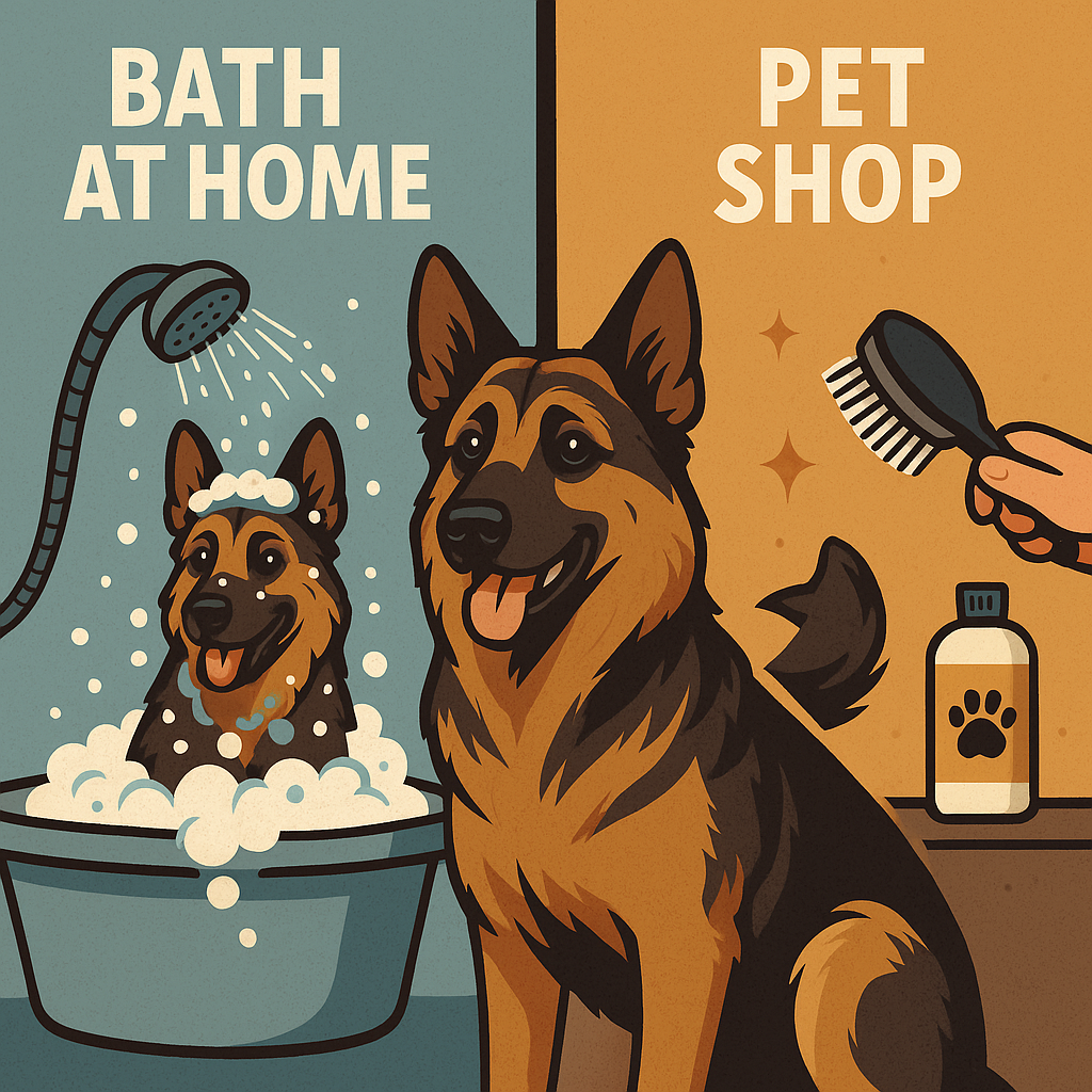 Bath at Home vs. Pet Shop: What’s Better for Large Dogs?