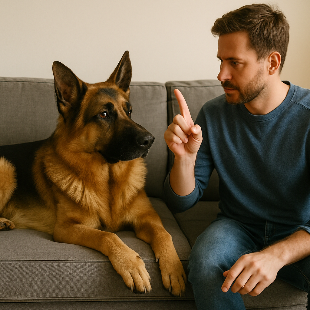 How to Teach Your Large Dog Not to Get on the Couch