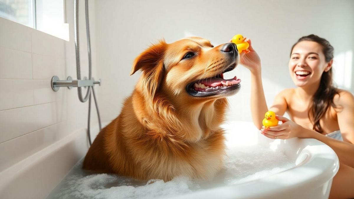 How to Bathe a Large Dog Easily